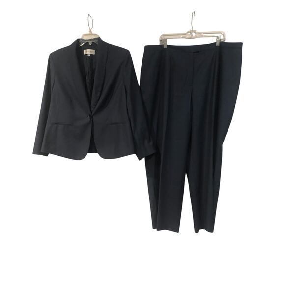 EUC Jones New York Suit Separates Navy Size 16W Jacket 22W Suit Pants - Picture 1 of 11